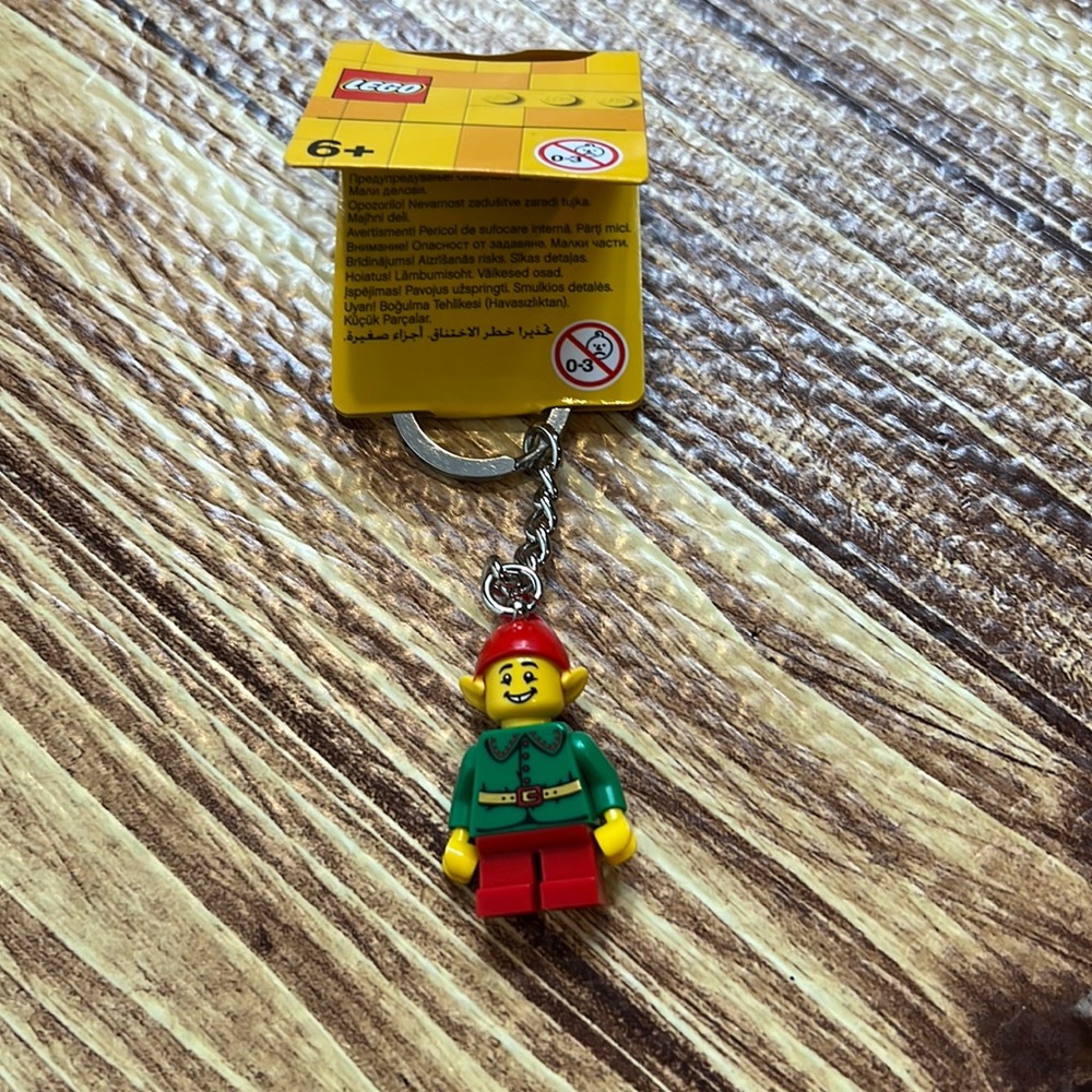 Lego Happy Elf Key chain. New in packaging